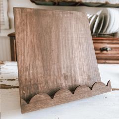 Scalloped Wood Cookbook Holder