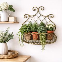 Scrollwork Garden Hanging Wall Basket