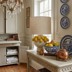 Sculpted Lemons Stoneware Table Lamp