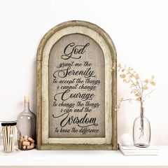 Serenity Prayer Arch Wall Art 14x25