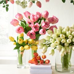 Shades of Pink Faux Tulip Bundle Set of 2
