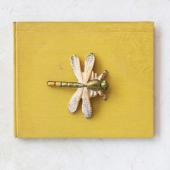 Shimmering Stoneware Dragonfly Figure