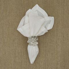 Silver Finish Flower Napkin Ring