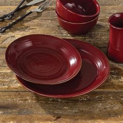 Simple Ceramic Ribbed Salad Plate Bundle