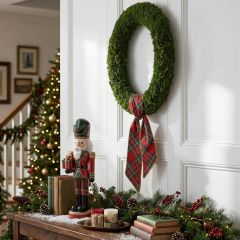 Simple Charms Iced Moss Oval Wreath