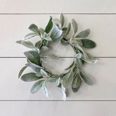 Simple Charms Lambs Ear Candle Wreath