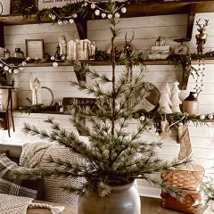 Simple Pine With Burlap Wrapped Base