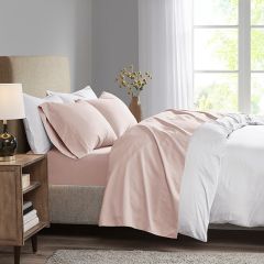 Simple Solid Blush Lightweight Sheet Set