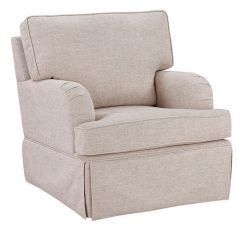 Simply Neutral Farmhouse Swivel Rocker Accent Chair | SHIPS FREE
