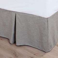Simply Solid Taupe Linen Bed Skirt