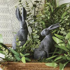 Sitting Rabbit Figurine Set of 2