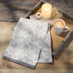 Skull Flower Cotton Kitchen Towel With Lace Set of 2