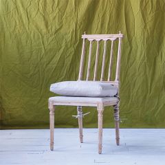 Slat Back Dining Chair With Removable Cushion