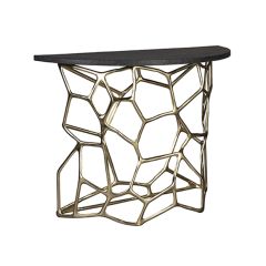 Sleek Granite Top Console Table