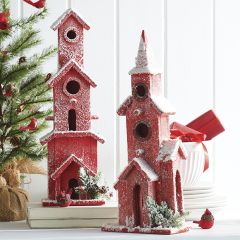 Snow Covered Holiday Bird House