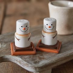 Snowman Smores Salt and Pepper Shaker Set