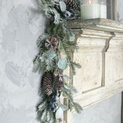 Snowy Eucalyptus And Winter Foliage Garland