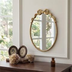Soft Gold Bow Mirror