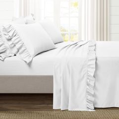 Solid Style Ruffle Sheet Set