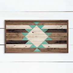 Southern Teal Pattern Framed Wall Art