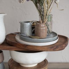 Speckled Stoneware Cream and Sugar Pot Set