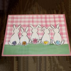 Spring Bunnies Bamboo Mat