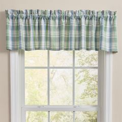 Spring Farmhouse Plaid Valance Curtain