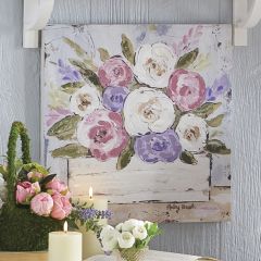 Spring Flowers Wood Wall Art