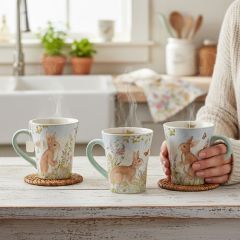 Spring Meadow Ceramic Mug Set of 4
