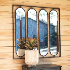 Square Framed Four Oval Wall Mirror