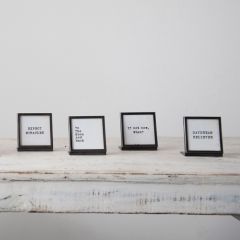 Square Framed Phrases Set of 4