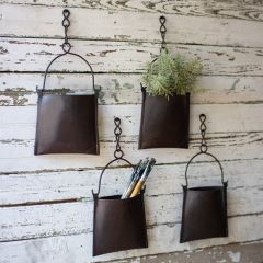 Square Metal Wall Pocket Set of 4
