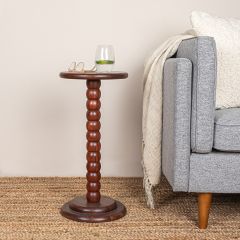 Stacked Ball Base Round Drink Table
