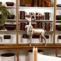 Standing Metal Reindeer Figure