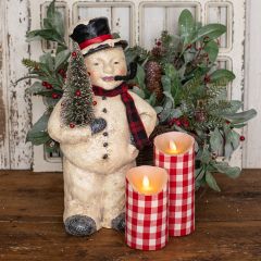 Standing Sparkling Snowman Figure 16 Inch
