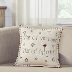 Star of Wonder Primitive Christmas Accent Pillow