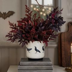 Stoneware Black Crow Planter 4.5 Inch