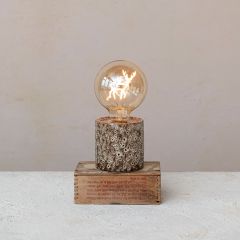 Stoneware Bulb Lamp With Deer