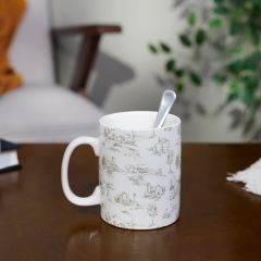 Stoneware Farmhouse Toile Mug