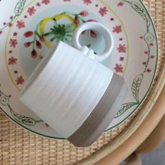 Stoneware Mug With Ring Handle