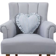 Striped Americana Heart Accent Pillow