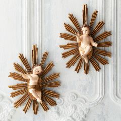 Sunburst Baby Jesus Wall Decor Set of 2
