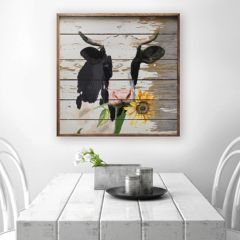 Sunflower Dairy Whitewash Wall Art