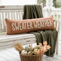 Sweater Weather Fringed Accent Pillow