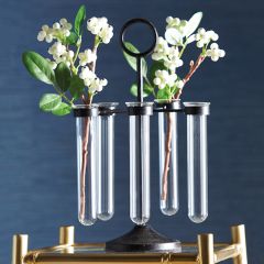 Tabletop Test Tube Bud Vase Stand