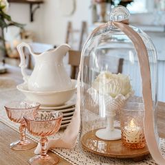 Tall Glass Bell Jar Cloche 15 Inch