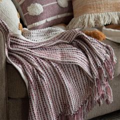 Tassel Fringe Handwoven Throw Blanket