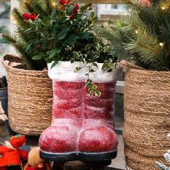 Terra Cotta Santa Boots Planter