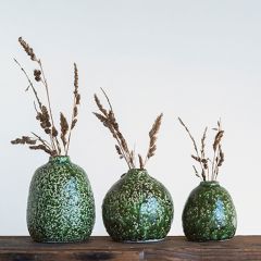 Terracotta Belly Vase Collection Set of 3