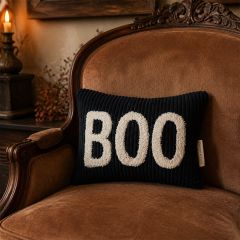Textured Boo Accent Pillow